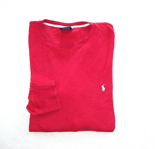 Playera Ralph Lauren Termica Manga Larga Roja