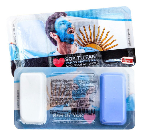 Kit Maquillaje Artístico Argentina Fútbol Mundial X1