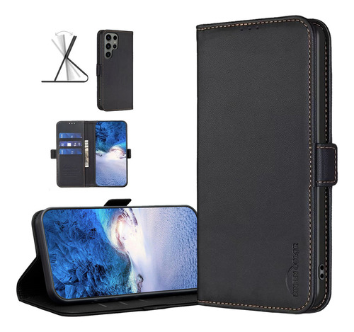 Funda Samsung Galaxy Cuero Tpu Con Tarjetero Carcasa