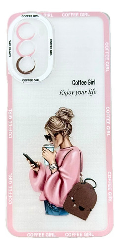 Funda Coffe Girl Para Moto G20 G30 G31 G51 G22 G42 G52 G82 