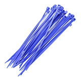 Abraçadeira De Nylon 2.5mmx100mm Azul Brasfort 100 Unidades