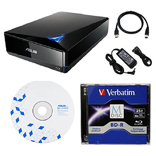 Unidad De Blu-ray Externa Asus 16x Con Bd Suite Disc, Cable 