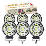 6 Farol Auxiliar Led Redondo Milha 99w Jeep 12v 24v Forte