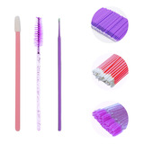 100 Microbrush + 50 Lip Brush + 50 Cepillos Para Pestañas