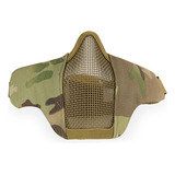 Mascara Tática Camuflada Metal Nylon Proteção Airsoft Cor Multicam