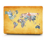 Hrh World Banknotes Map Pattern Laptop Body Shell Estuche Rí