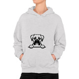 Poleron Estampado Perro Dog Boxer Moda Mujer