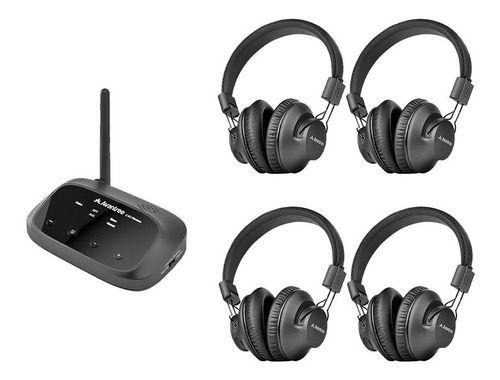 Avantree Quartet Múltiples Auriculares Inalámbricos Con Un T Color Negro