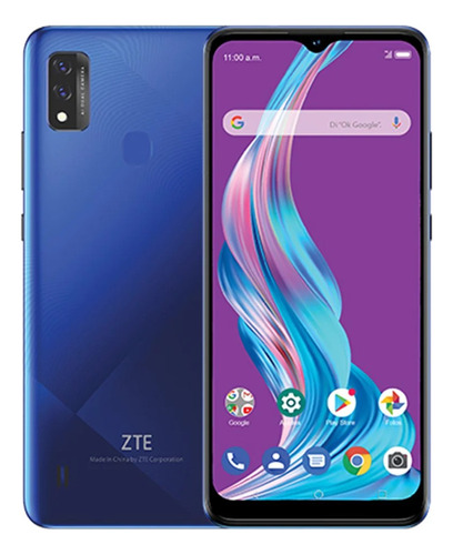 Celular Zte Blade A51 64gb Azúl Cámara Dual Trasera 13mpx + Audifonos