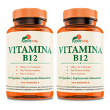 4 Meses Vitamina B12 553mg 120 Caps Vegetal Metilcobalamina Sabor Neutro