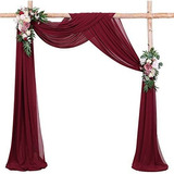 Cortinas Mokohouse En Forma De Arco Para Bodas, Color Burdeo