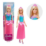 Boneca Barbie Princesa Vestido Azul E Rosa Original Mattel