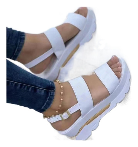 Sandalias Cuña Plataforma De Mujer De Talla Grande Verano