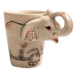 Taza Caf Elefante 3d 11oz - Diseo Lindo, Cermica De Calidad,