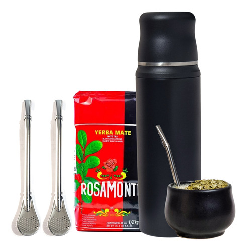 Kit Mate Yerba Mate, Tisanas, Termo 2 Bombillas Envio Gratis