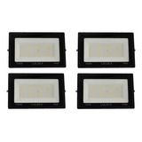 Reflector Led 150w Exteriores Luz Blanca Paquete 4 Reflector Color De La Carcasa Negro Color De La Luz Blanco Frío 110v/220v (bivolt)