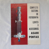 Antiguo Folleto De Lentes Y Accesorios Asahi Pentax