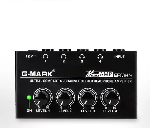 Amplificador De Fone De Ouvido G-mark Epmx4 4 Canais