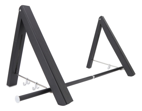 Colgador De Ropa De Pared Retráctil Negro Plegable