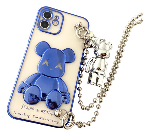 Funda Bear Oso Con Cadena Y Llavero Para iPhone