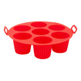 Forma Antiaderente De Silicone Cupcake Bolinho 7 Mini Bolos