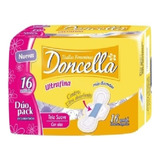 Doncella Toallas Femeninas Ultrafina Con Alas Pack X 16 Un