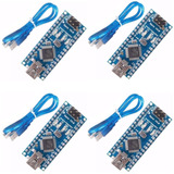 Kit 4x Pcs Para Dccduino Arduino Nano V3.0 Atmega328 + Usb