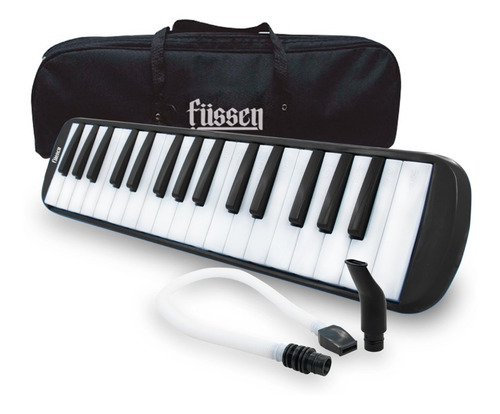 Teclado Musical Fussen Melodica 37 Negro Con Funda Mlab