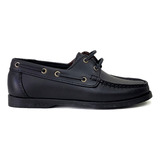 Zapatos Unisex Nauticos De Cuero Colegiales Resistentes