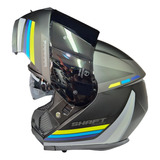 Casco Abatible Para Motociclistas, Marca Shaft 3910 Dv