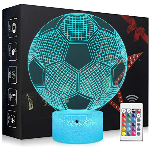 Luz De Noche De Fútbol, Lámparas De Noche 3d Niños, ...