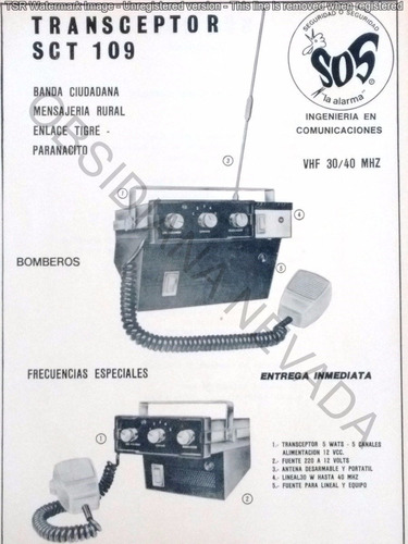 Antiguo Folleto Sos Banda Ciudadana Vhf Emergencia Policía