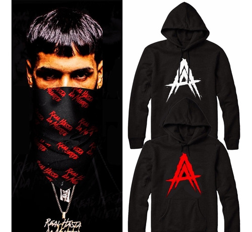 Buzo # Free Anuel Real Hasta La Muerte Canguro Unisex