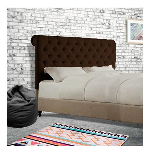 Cabecera Chocolate Lachalle Queen Size Muebles