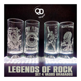 Set 4 Vasos Legends Of Rock