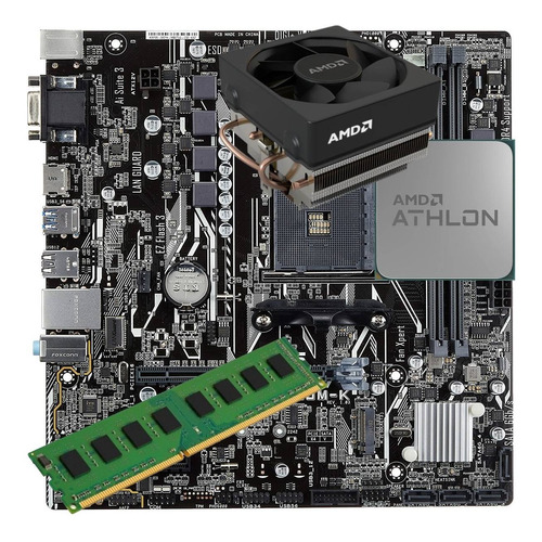 Combo Pc Actualiz Amd Athlon 3000g + Mother + 8gb Martinez