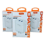 Cargador Rapido Tipo C Pro21 4.3 A - 2 Entradas Usb Color Blanco