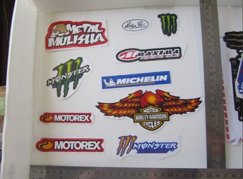 Sticker Tuning Moto Auto Monster Michelin Motorex Maxima Foto 2