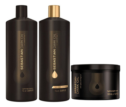 Wella Kit Dark Oil Shampoo E Condic. 1l + Máscara 500ml