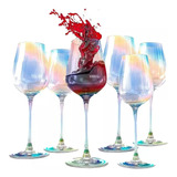 X6 Copas Colores Tornasol Copas De Cristal Copas Vino 300ml Copas De Vino Copas Ramazzotti Copa De Vidrio Copa Gin Tonic Vino Tragos Cocteles Pasteleriacl