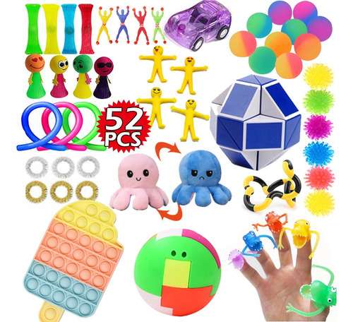 52sets Toy Poppets Pop It Fidget Brinquedos Para Presente