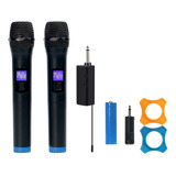 Kit De 2 Microfono Inalambricos, Receptor De Plug Recargable