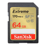 Tarjeta De Memoria 64gb Extreme Uhs-i Sdxc 170mb/s Sandisk