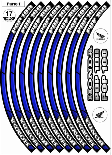 Adesivo Para Roda Honda Pop 100