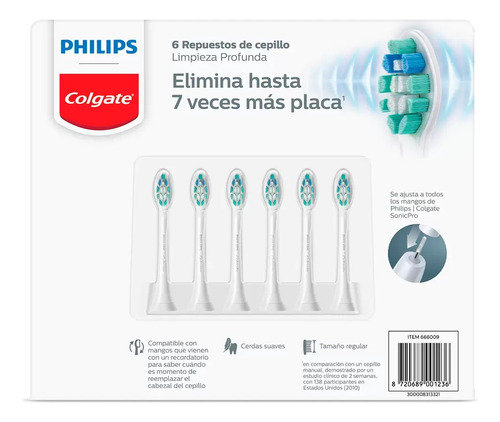 Cabezales De Cepillo Eléctrico Philips Sonicare 6 Repuestos