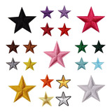 Patch De Estrelas Coloridas Aplique Adesivo 10 Unidades 3cm