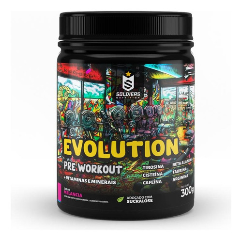 Evolution 300g Soldiers Nutrition Aminoácidos Sabor Melancia 