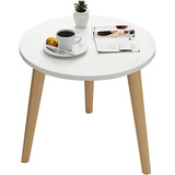 Mesa Centro Minimalista Madera Redonda Decorativa 50cm