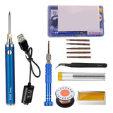 Kit De Soldadura Electrónica Inalámbrica De Carga 5v Azul