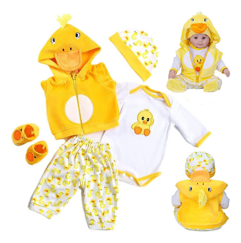 Oyesy Muñecas De Bebé Reborn Accesorios De Ropa Amarillo .